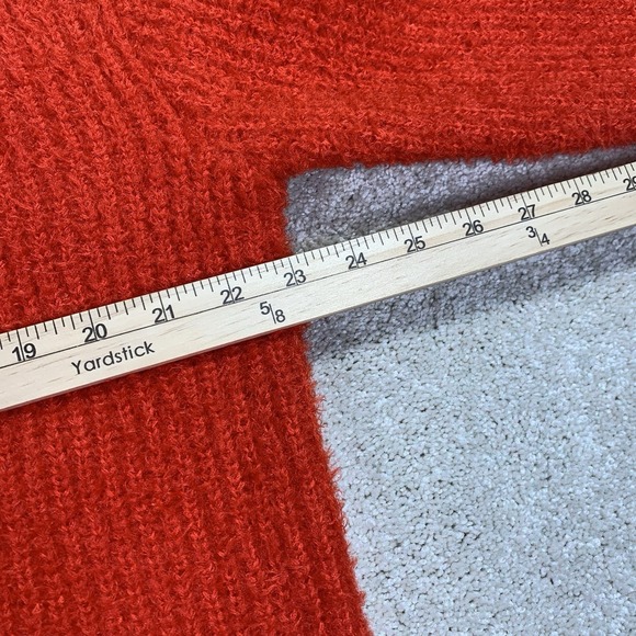 Future Collective Red Fuzzy Knit Sweater Womens Large Crewneck Cozy - Picture 3 of 6